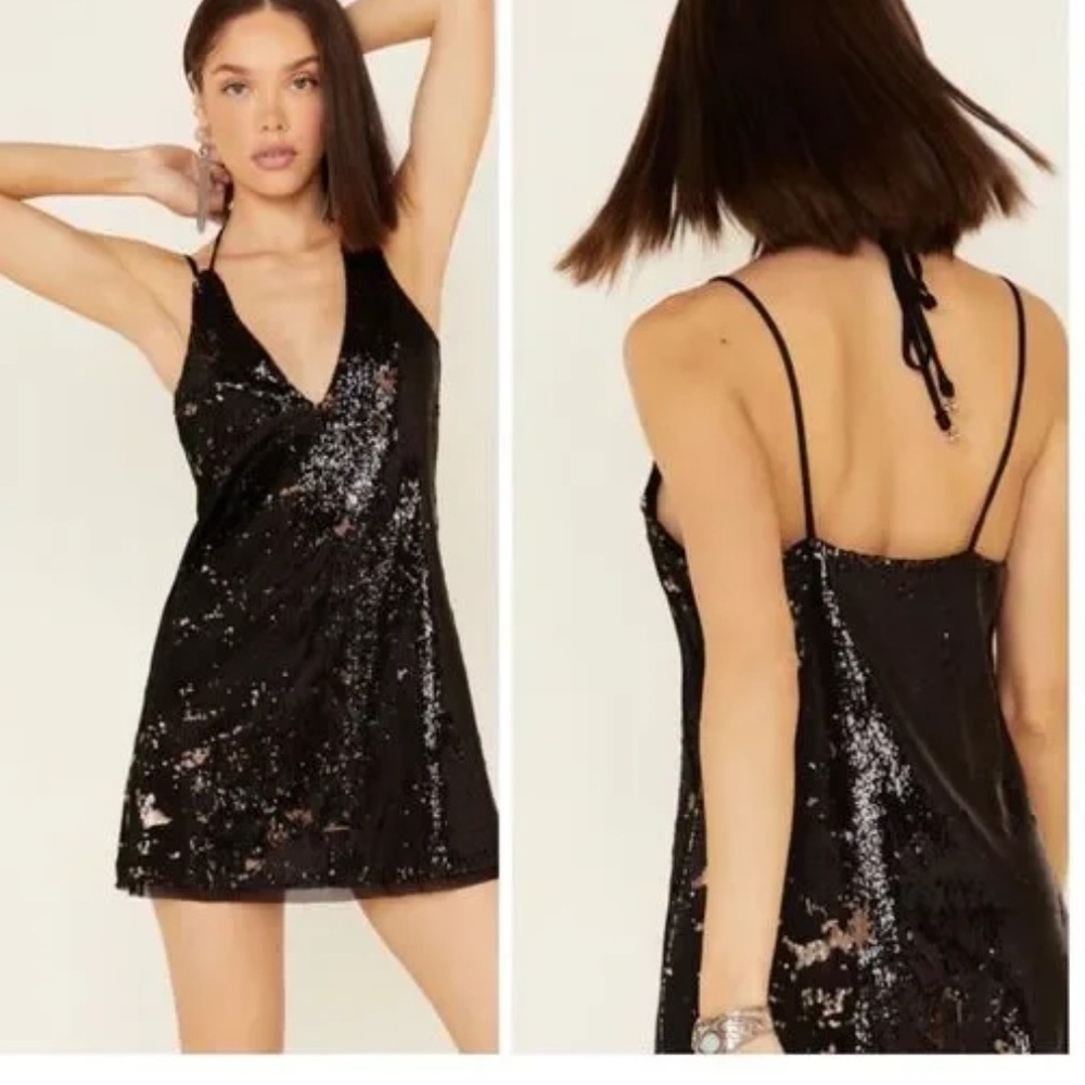 Free People Double Take Sequin Mini Dress XS - Picture 7 of 16